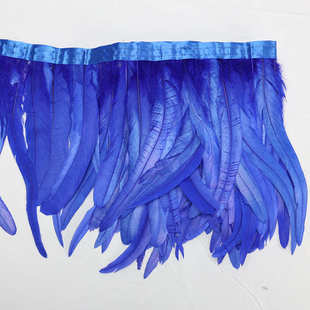 -30cm尾羽边羽毛羽毛布带毛布 布条25现货服装辅料公鸡裙边裙边