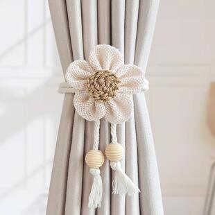 窗帘捆绑带收拢神器创意花朵磁吸扣环白纱束带挂绳系带床帘收拢夹