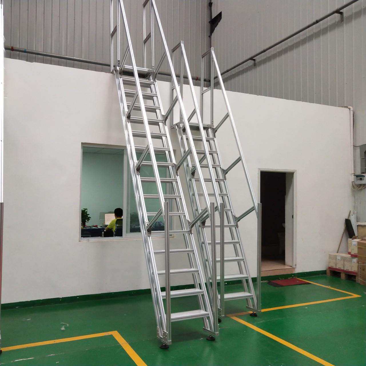 工业铝型材家用梯工程扶梯观景平台登高梯来图设计厂家