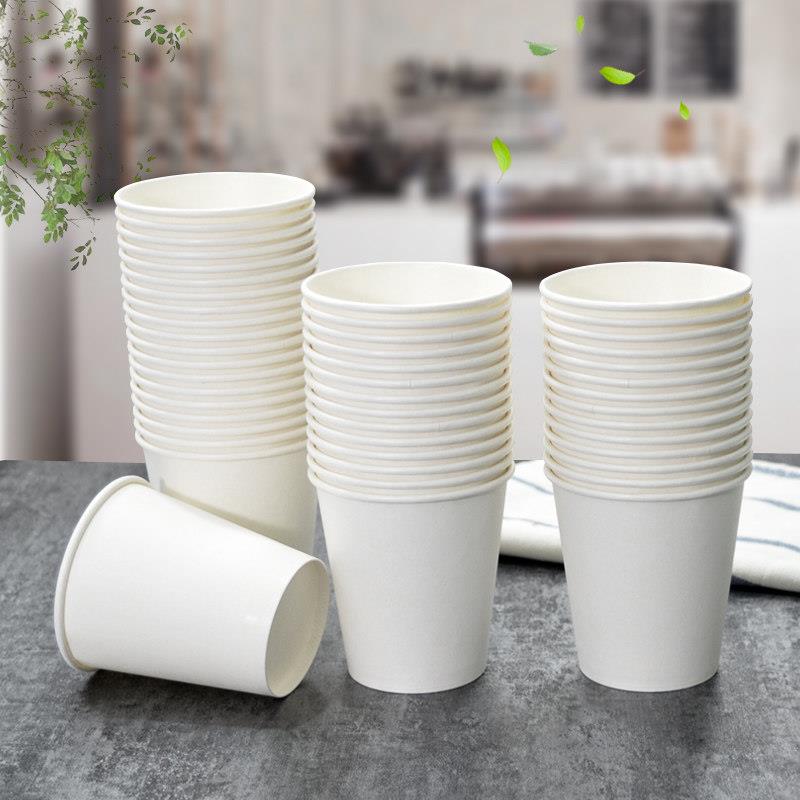 一次性纸杯加厚热饮防烫中大杯家用公司水杯婚庆酒席加硬纸杯包邮