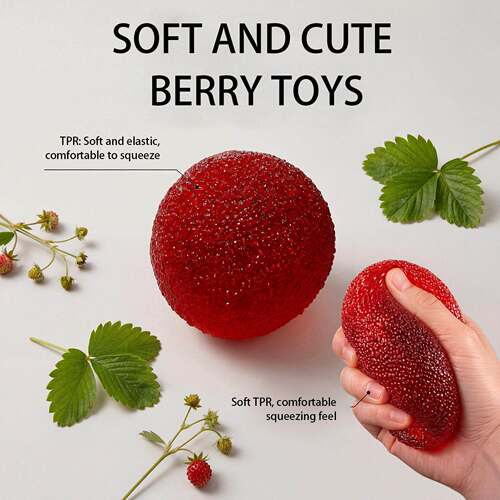 Berry Soft and Adorable Toy - Realistic Red Fruit Mini Squee