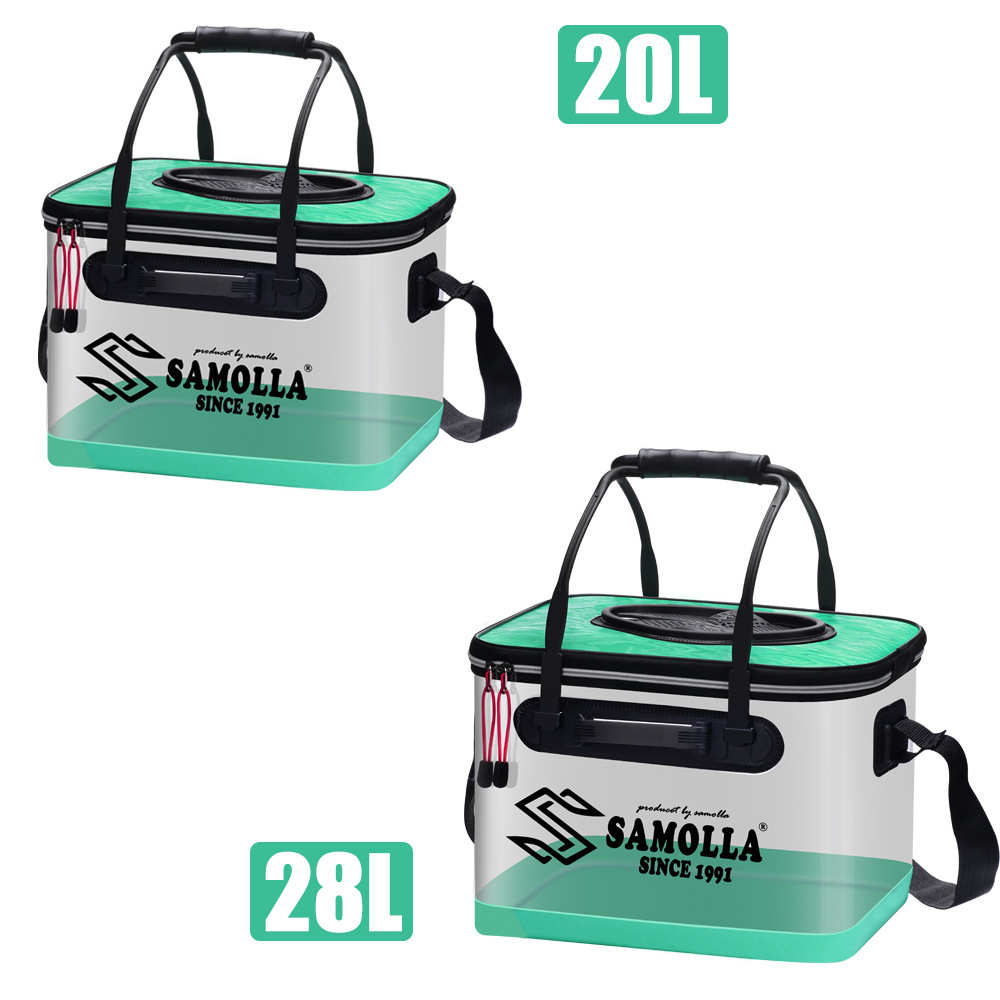 2025新款钓鱼水桶折叠活鱼桶eva厚钓鱼箱渔户桶钓鱼鱼护包批发