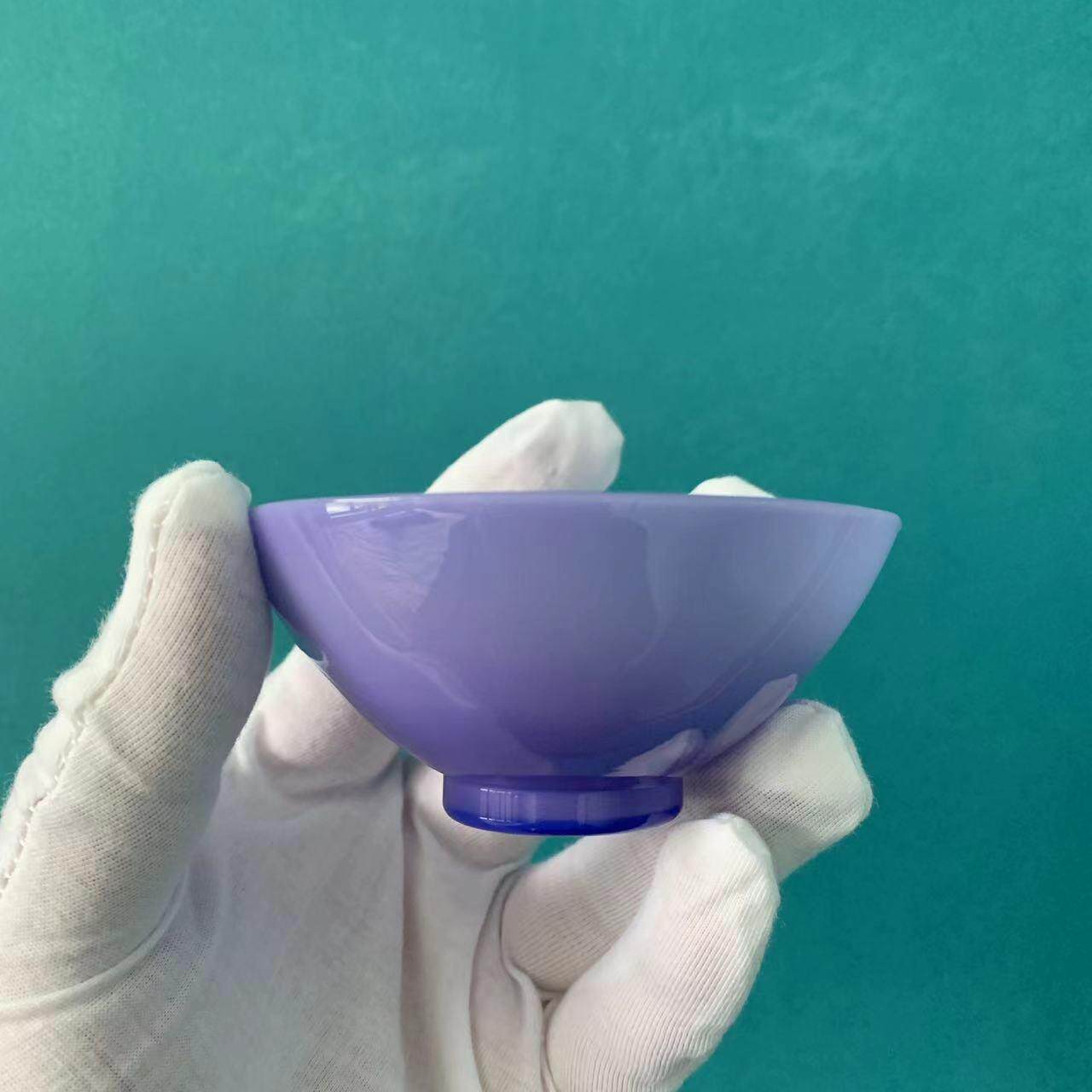 高级感耐热玻璃功夫茶具彩色高硼硅小品茗斗笠杯单杯女茶盏主人杯