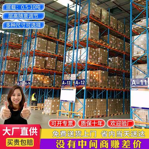 库房加厚横梁式重型仓储货架新款组合式高位托盘卡板仓库货架工厂