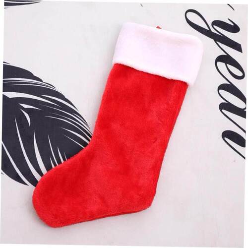 christmas decoration Short plush Christmas stocking gift bag