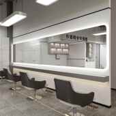 网红发理廊店镜子发理发镜染985烫镜台面美发店镜台挂横大通镜子