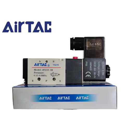 AIRT8AC亚德客4v2100电磁阀阀220OKWv二位五通换向阀DC24现货V气
