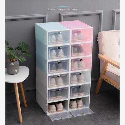 Transparent plastic shoe box dustproof Shoes cabine 鞋盒鞋柜