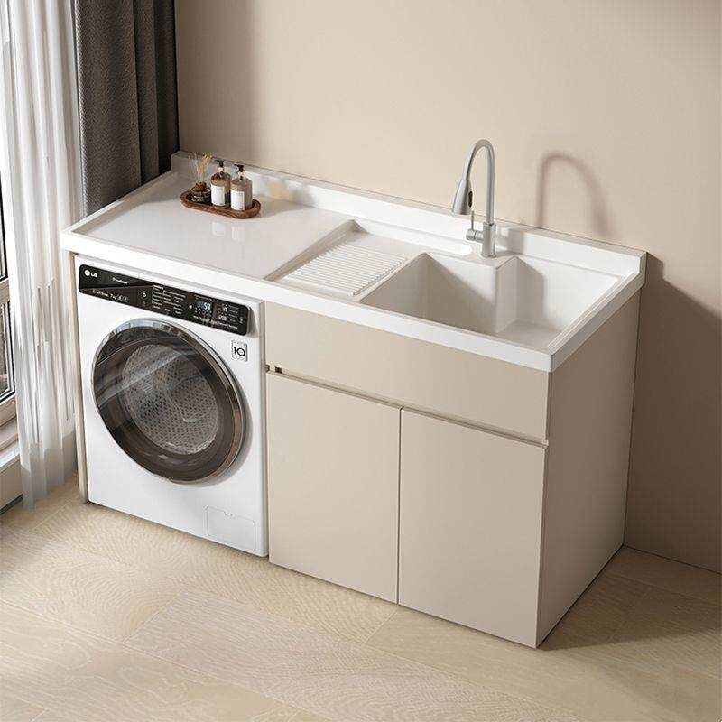 洗衣机柜一体阳台洗衣池台盆带搓板伴侣滚筒洗衣柜组合浴室柜