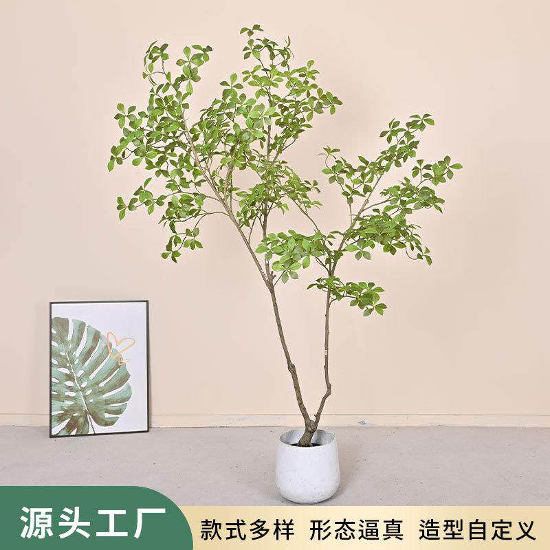 仿真绿植栀子树北欧大型橱窗造景盆栽摆件室内客厅装饰植物真