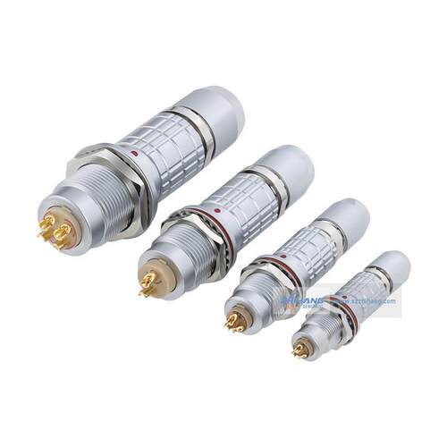 金属推拉自锁M12防水连接器FGG 1T 2-32芯航空插头插拔自锁接插件