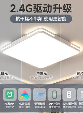 厅2简025年款YX805客灯现代新约大气超薄led吸顶灯长方形家用大厅