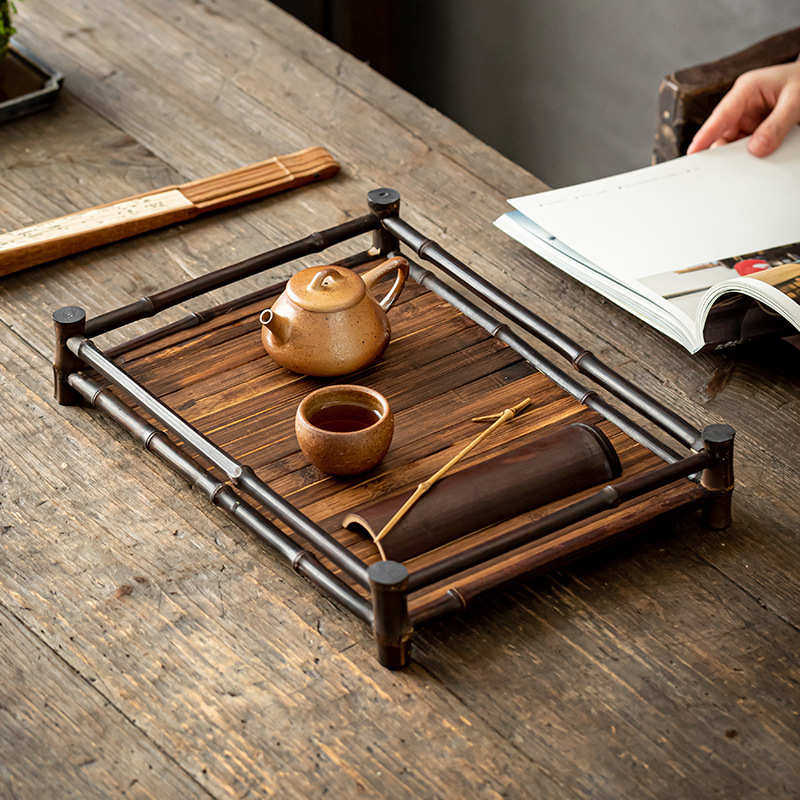 茶棚茶架 敬茶托盘长方形中式家用奉茶盘 杯架杯托壶托茶具收纳盘,餐饮具,茶具礼盒,淘宝优惠券,粉丝福利购,淘宝优惠卷