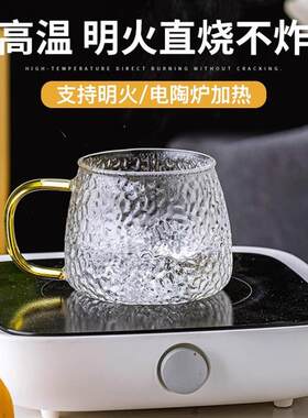 杯子家庭套装水杯家用泡茶杯喝水杯子客厅待客玻璃杯欧式轻奢杯具