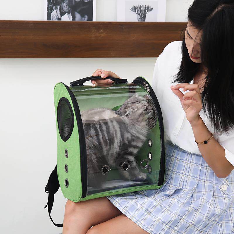 新款直销摩宠猫包透明外出包便携猫笼宠物背包双肩猫咪背包宠物用