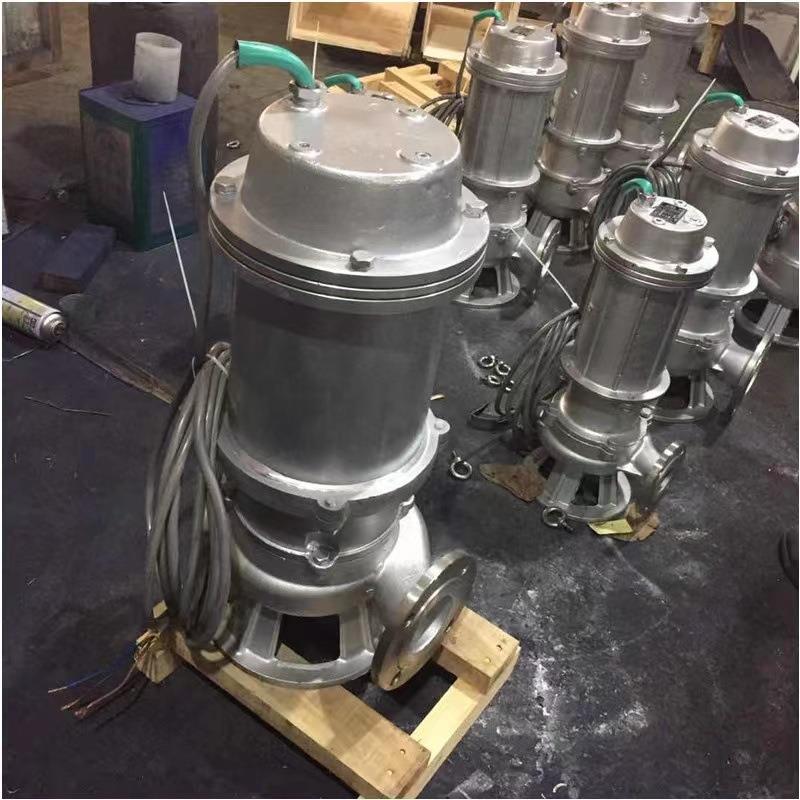 厂家潜水泵切割式污水泵WQP不锈钢带刀切割式污水泵污水排污泵