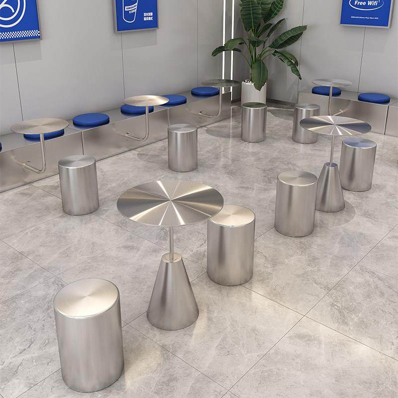 需定制不锈钢工业风格桌椅组合定制奶茶店咖啡厅商业方桌餐桌小圆,商业/办公家具,商用餐椅,淘宝优惠券,粉丝福利购,淘宝优惠卷