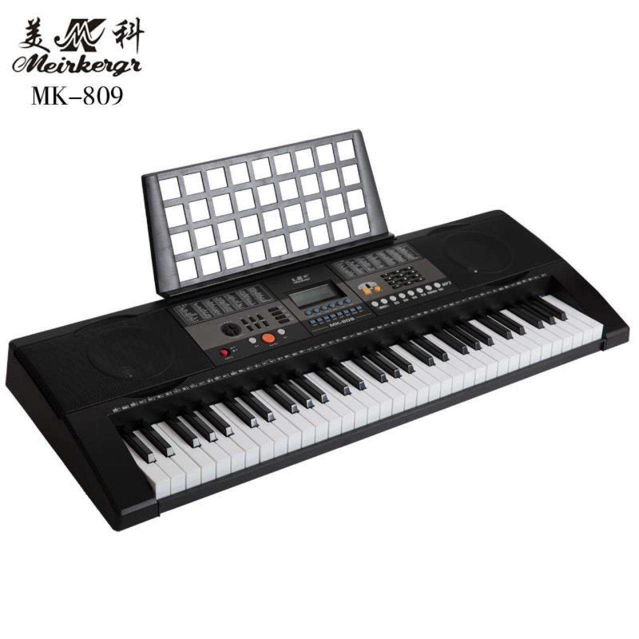 美科MK-809电子琴仿钢琴力度键盘成人儿童教学初学61键琴