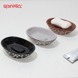 瑞士spirella香皂盒鹅卵石创意陶瓷，时尚家用北欧浴室沥水肥皂托碟