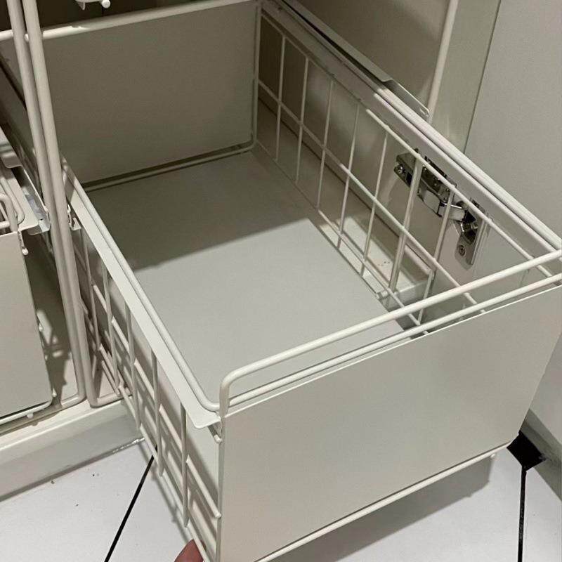 下水槽置物架厨房落地伸缩收纳架橱柜抽拉多层储物架收纳筐