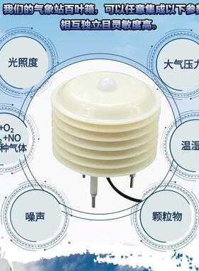 气站百叶百箱温湿器度光照二氧化象碳RS485输出传感叶盒变百叶箱