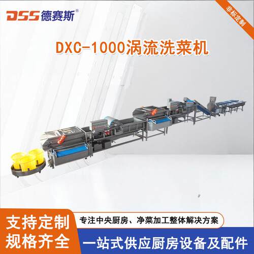 净菜加工设备涡流洗菜机厨房设备洗菜线蔬菜清洗机供应
