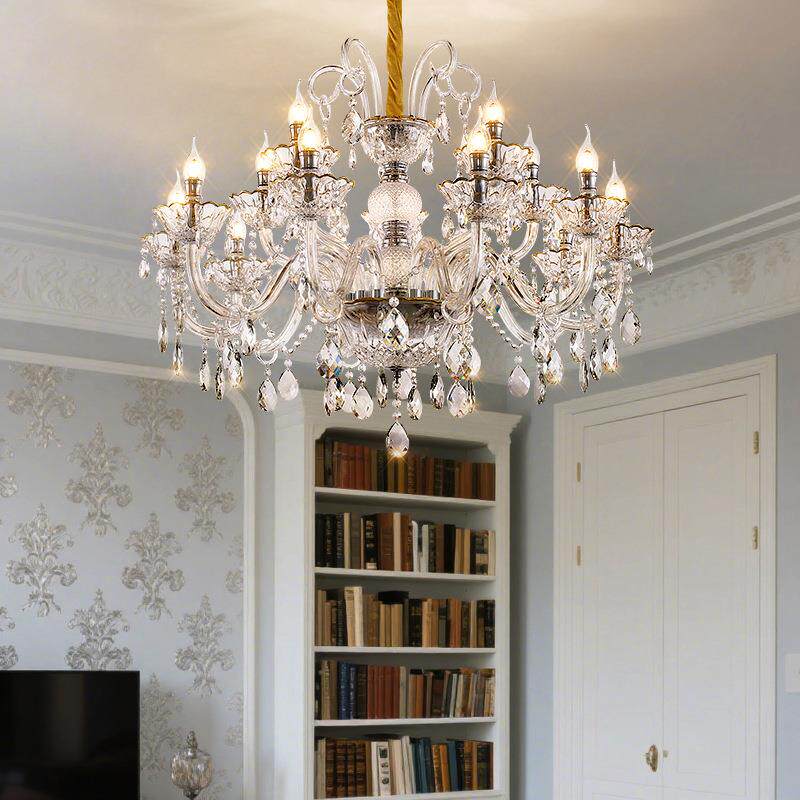法式轻奢水晶吊灯客厅灯欧式现代简约餐厅卧室灯奢华大气别墅灯具