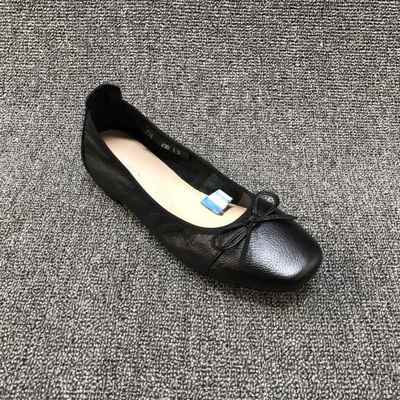 正品工厂低清仓处理2023春秋款真女鞋鞋方跟船鞋大码软底女单皮鞋