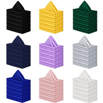 Silk Satin Cloth Napkin Dinner Napkins For Parties Weddings