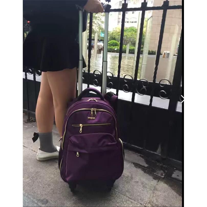 高档新品双肩拉杆背万李袋向轮可拆旅行箱防水行超轻电脑包包商务