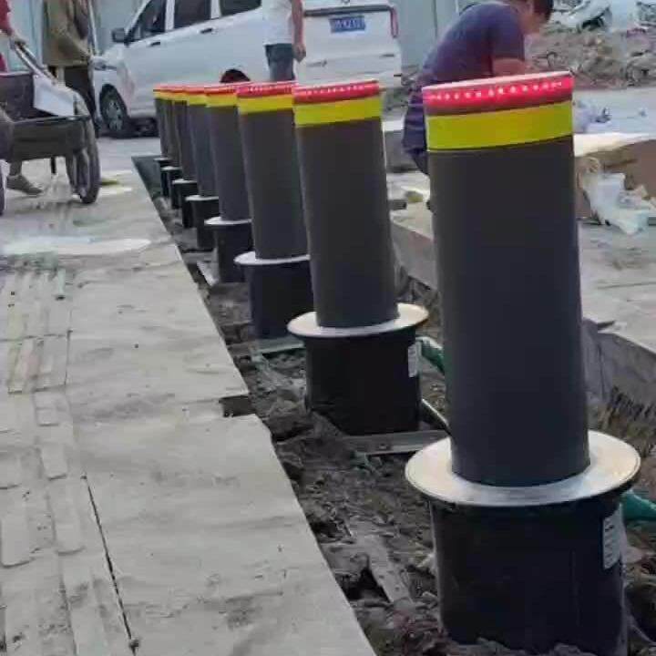 全自动地液压升降柱电动伸缩桩停场车挡车路障遥控不锈钢防撞路桩