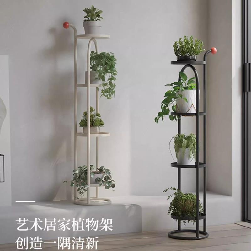 北欧风家用创意落地多层花架子客厅室内绿萝置物架阳台植物花盆架