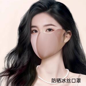 日本防晒口罩女高颜值夏新款护眼角遮阳全脸面罩无痕冰丝
