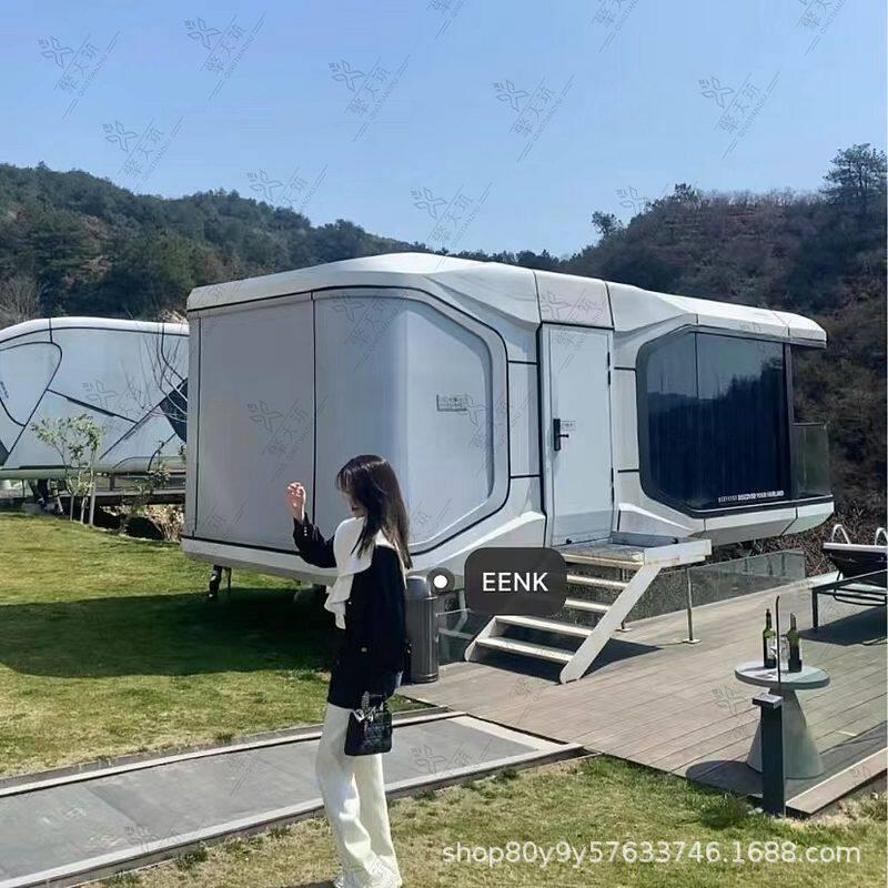 民宿太空舱房子苹果舱可移动式酒店民宿展会快拼房户外庭院房屋