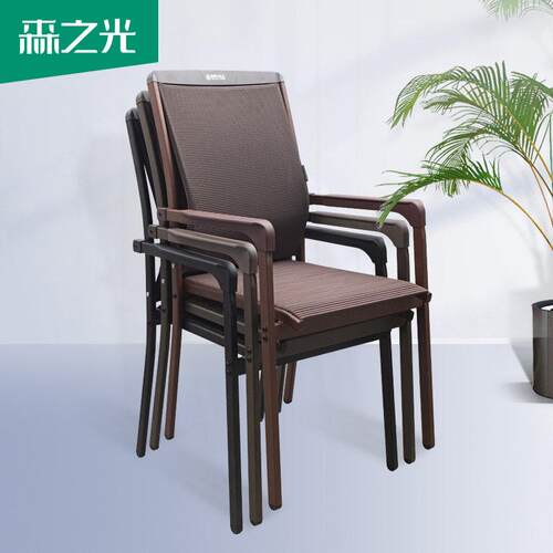 森之光打麻将椅子棋牌室专用健康椅茶楼馆可叠放橡皮筋书房电脑椅