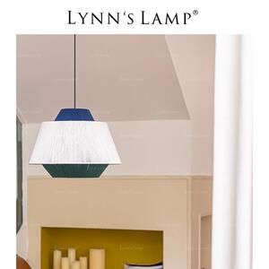 Lynn's立意 东南亚布艺吊灯 卧室餐厅单头田园风法式编织棉线灯饰