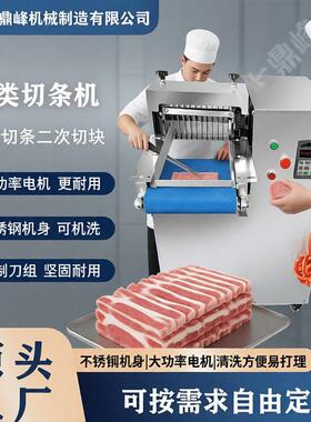 全自动切块机鲜肉切丁开片分条一体机不锈钢电动切肉机鸡柳切丝机