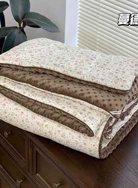 n双s春风纱布豆豆被安抚大豆被子层纱四季被软糯秋i被YQ250916双