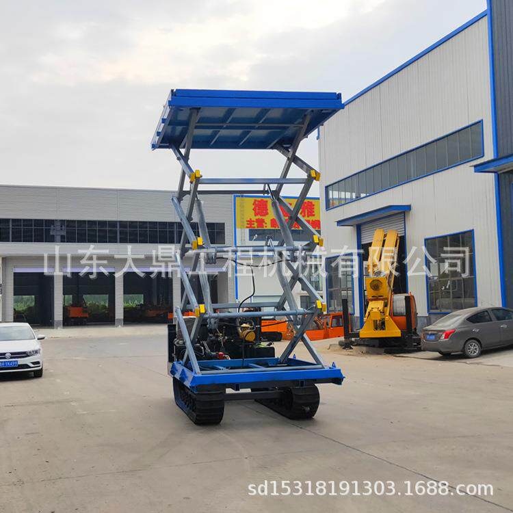 全地形履带升降平台 高空检修搬运施工设备 剪叉升降液压升降机