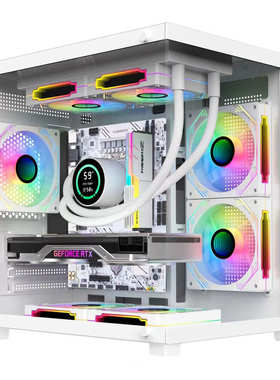 AY无立柱海景房MINI 电脑机箱台式机玻璃透明matx主板240水冷白色
