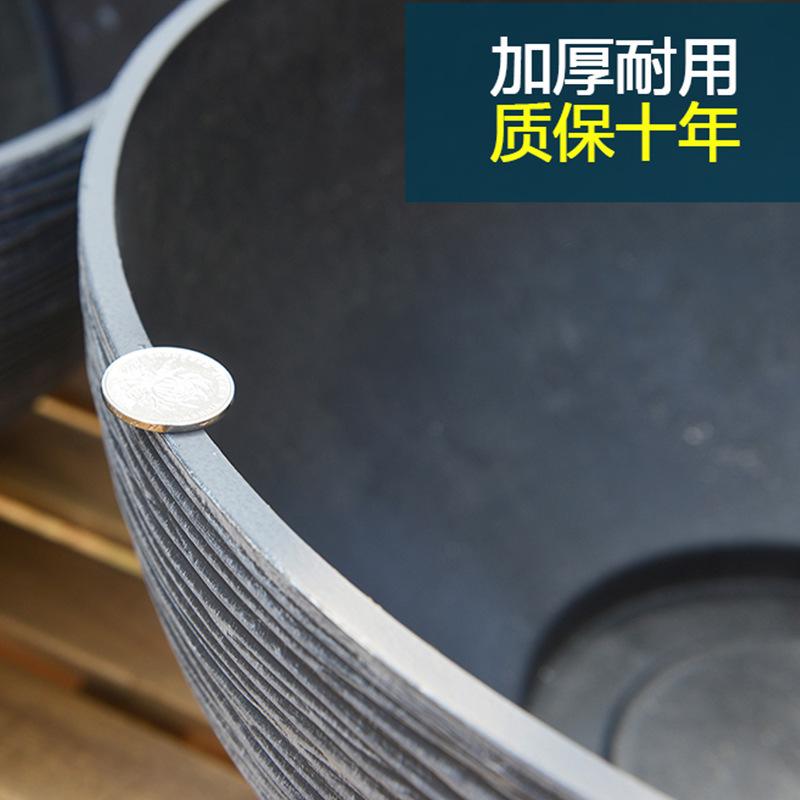庭院碗莲盆睡莲缸造景鱼缸花盆金鱼缸大水缸生态法古树脂养鱼老式