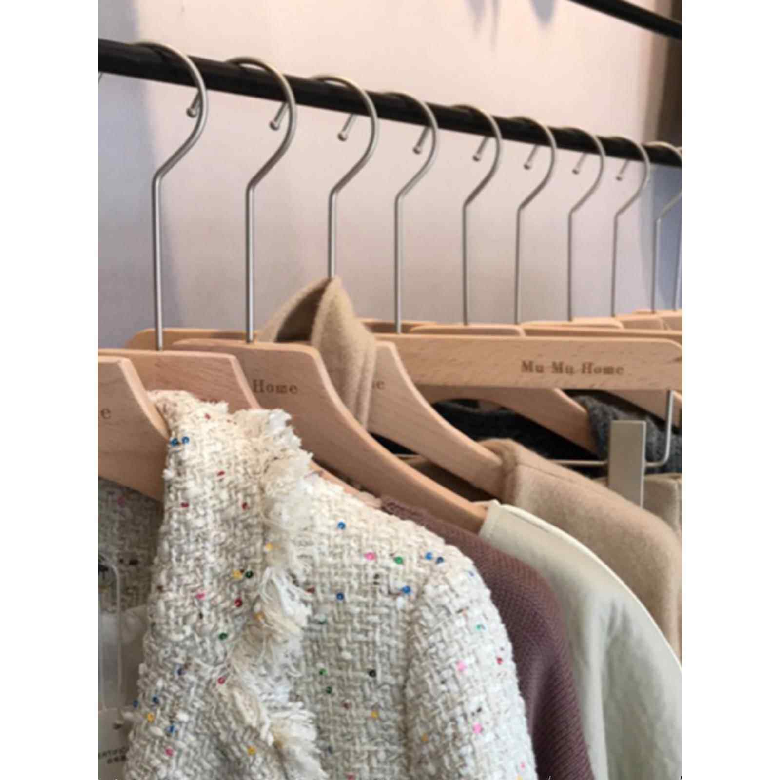 正品纱店婚家用榉木无漆高档高级植绒防滑服装店女衣架LOG男制O定