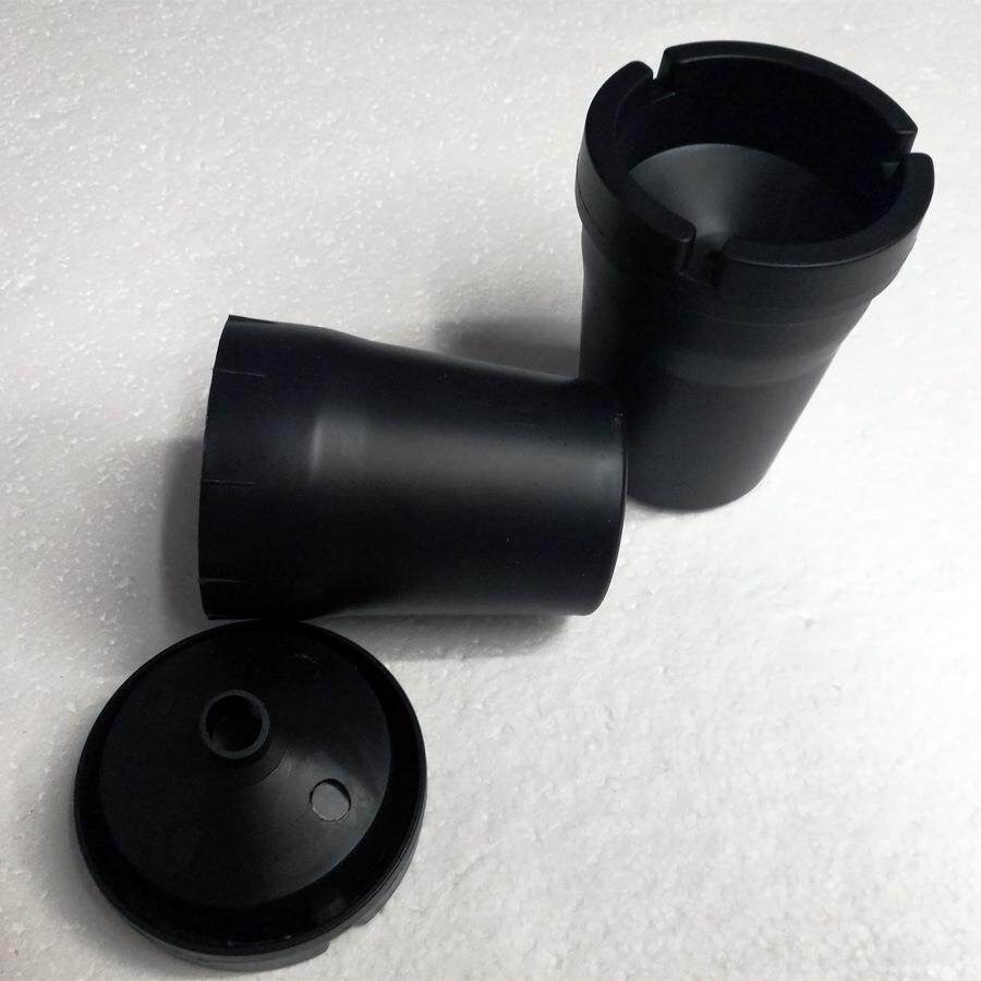 车载烟缸 大容量防溢漏双层烟灰缸 耐高温烟缸 黑色 11*8*6