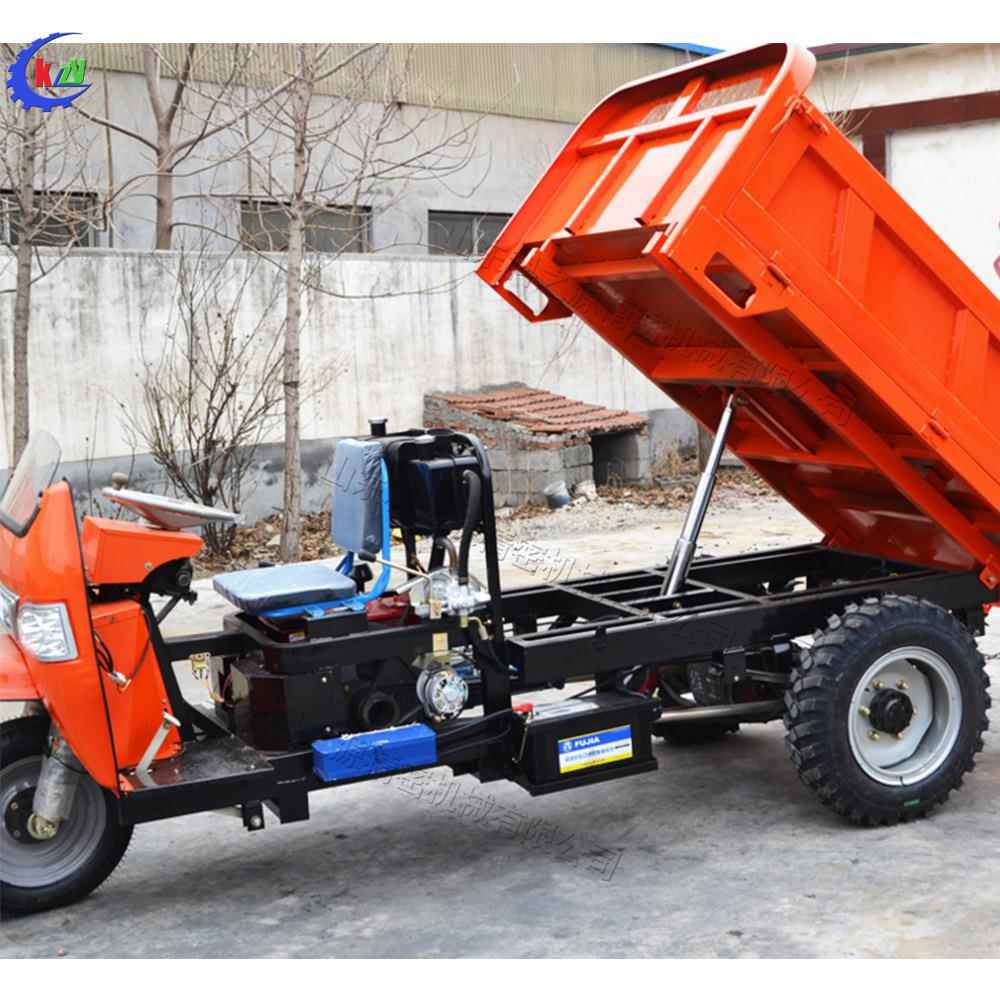 道路建筑工地柴油三轮车 加厚钢板物资运输车 农用电泳漆自卸车