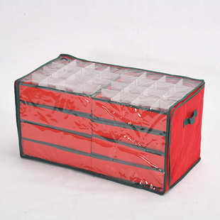 圣诞礼品圣诞圣诞层收纳盒收纳托装饰箱可折叠8球圣诞球4收纳盒