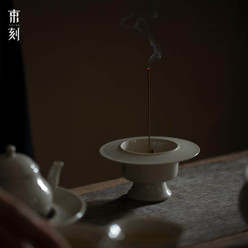 束刻草木灰小行炉陶瓷线香炉小号茶室自用熏香炉香炉家用摆件