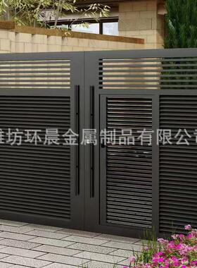 铝艺大对开门别墅庭院合小区推拉门门农开村双门新SBH中式铝金入