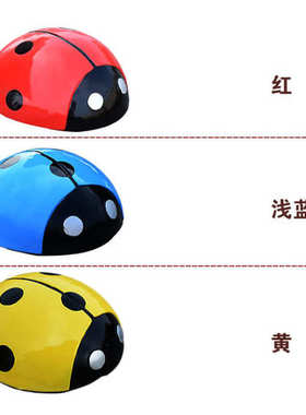 仿真盆景七星瓢虫雕塑摆件庭院花园草坪装饰品甲壳虫景区公园
