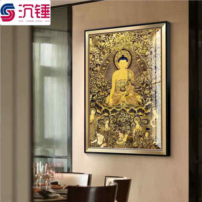 唐卡佛像挂画大日如来客厅供奉装饰画释迦牟尼佛菩萨玄关画像网红