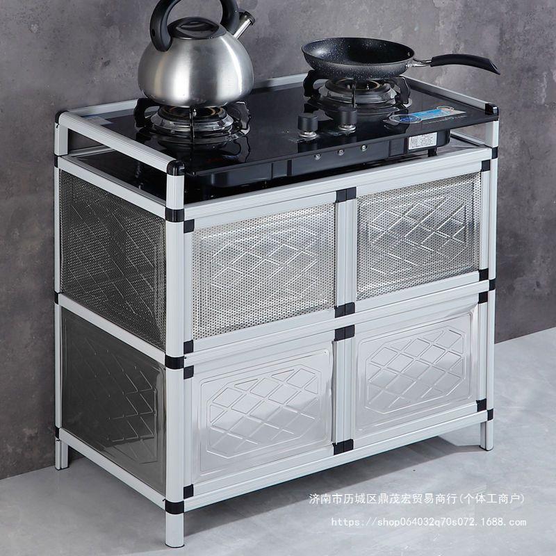 简不钢易碗柜橱柜餐边柜柜KCU茶水子储物柜家用灶台柜经济型厨房